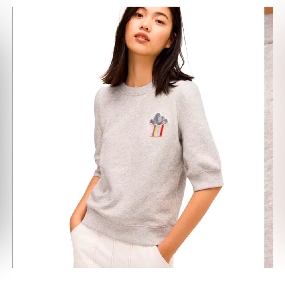 Kate Spade NWT NEW Rain Or Shine Pullover gray size Small msrp $169